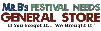 Mr. B's Festival Needs General Store Logo