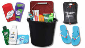 Clean and Comfy Shower Bucket